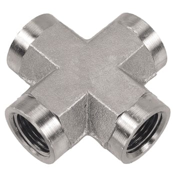 Pneumatics-pro Hydraulic Pipe Adaptor 1-1/2" STEEL PIPE (NPTF) CROSS
