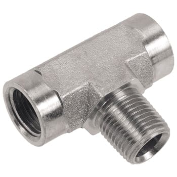 Pneumatics-pro Hydraulic Pipe Adaptor 1/4" STEEL MALE PIPE (NPTF) BRANCH TEE