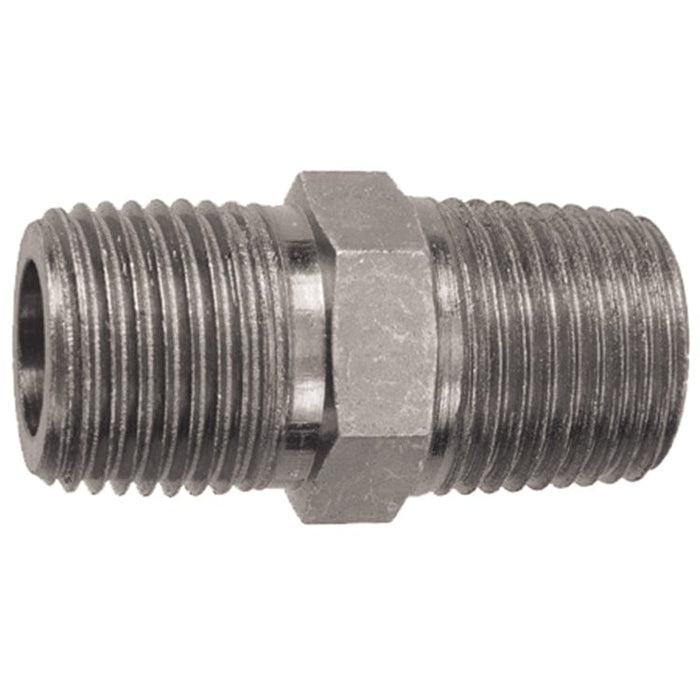 Pneumatics-pro Hydraulic Pipe Adaptor 1/4" STEEL PIPE (NPTF) HEX NIPPLE