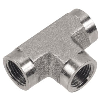 Pneumatics-pro Hydraulic Pipe Adaptor 1" STEEL FEMALE PIPE (NPTF) TEE