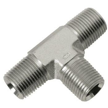 Pneumatics-pro Hydraulic Pipe Adaptor 1" STEEL MALE PIPE (NPTF) TEE