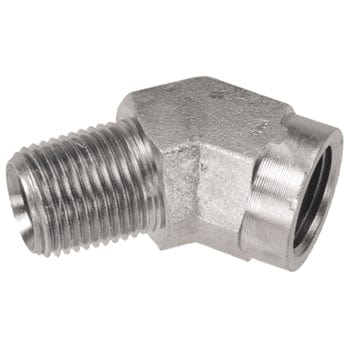 Pneumatics- pro Hydraulic Pipe Adaptor 3/8" STEEL PIPE (NPTF) 45° STREET ELBOW