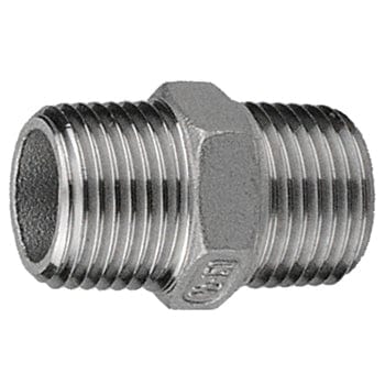 Pneumatics-pro Inc. 1/2" LOW PRESSURE STAINLESS STEEL HEX NIPPLE