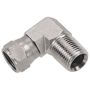 PNEUMATICS-PRO Male JIC 37Deg. Flare 1-1/2" MALE PIPE (NPTF) TO 1-7/8-12 FEMALE JIC 37° FLARE 90° ELBOW