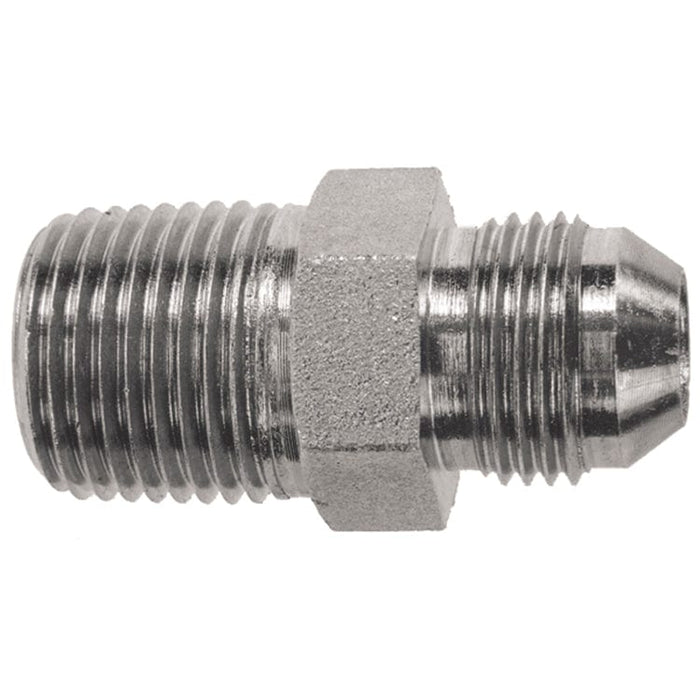 PNEUMATICS -PRO Male JIC 37Deg. Flare 1/2" MALE PIPE (NPTF) TO 1-1/16-12 MALE JIC 37° FLARE CONNECTOR