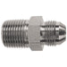 PNEUMATICS-PRO Male JIC 37Deg. Flare 1/2" TYPE 316 STAINLESS STEEL MALE PIPE (NPTF) TO 3/4-16 MALE JIC 37° FLARE CONNECTOR