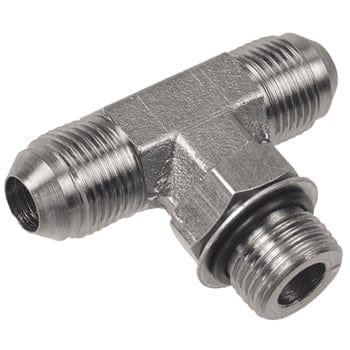 PNEUMATICS-PRO Male JIC 37Deg. Flare 1-5/8-12 MALE JIC 37° FLARE X 1-1/4" FEMALE PIPE (NPTF) BRANCH TEE
