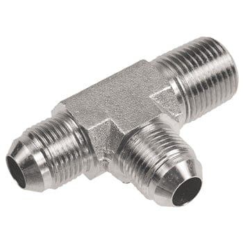 PNEUMATICS-PRO Male JIC 37Deg. Flare 3/4-16 MALE JIC 37° FLARE X 3/8" MALE PIPE (NPTF) RUN TEE