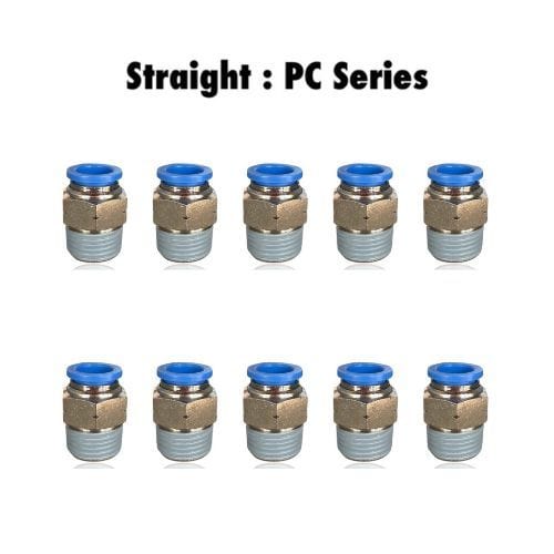 Pneumatics-pro Male Straight PC 06-N01 : Pneumatics-pro Male Straight Fittings Tube Size 6mm x Thread Size 1/8NPT PC06-N01 (BAG OF 10 PCS.)