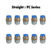 Pneumatics-pro Male Straight PC 6-04 : Pneumatics-pro Push-in Male Straight Fittings Tube Size 6mm x Thread Size 1/2R (BSPT) PC6-04 (BAG OF 10 PCS.)