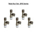 Pneumatics-pro Metal Push-in Fittings BPD1/4-N01 : Male Run Tee Metal Push-in Fitting (BAG OF 5 PCS.)