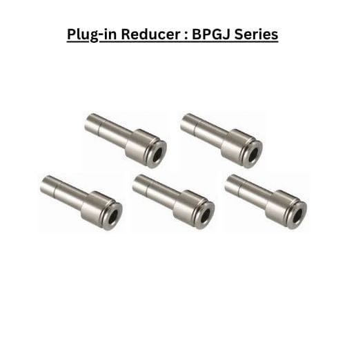 Pneumatics-pro Metal Push-in Fittings BPGJ1/4-3/8 : Plug-in Reducer Metal Push-in Fitting (BAG OF 5 PCS.)