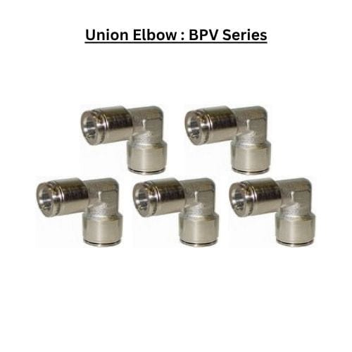 Pneumatics-pro Metal Push-in Fittings BPV08 : Union Elbow Metal Push-in Fitting (BAG OF 5 PCS.)