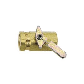 Pneumatics-pro Needle Valves, Drain cocks, Angle Valves, Shut-off Cocks, Mini Ball Valves 1/4" SINGLE DIRECTION BRASS BALL VALVE C/W FEMALE PIPE (NPT) INLET/OUTLET