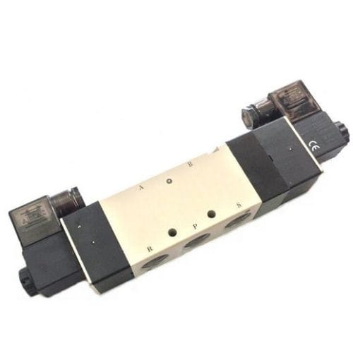 PNEUMATICS-PRO Pneumatic Double Solenoid Valves 4V130E-06 DC24V :  PNEUMATICS-PRO 5/3 EXHAUST CENTER DOUBLE SOLENOID VALVE