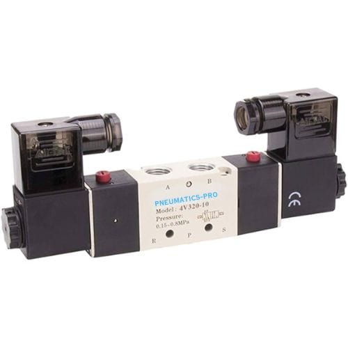 PNEUMATICS-PRO Pneumatic Double Solenoid Valves 4V320-10 AC110V :  PNEUMATICS-PRO 5/2 DOUBLE SOLENOID VALVE