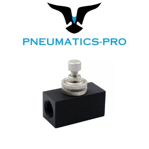 Pneumatics-pro RE-N01  : 1/8" NPT In-line Pneumatic Air Flow Control Valve with Rotating Knob