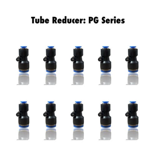 Pneumatics-pro Reducer Tee PG 1/2-3/8 : Pneumatics-pro Push-in Reducer Tee Fittings Tube Size 1/2-3/8"  PG1/2-3/8 (BAG OF 10 PCS.)