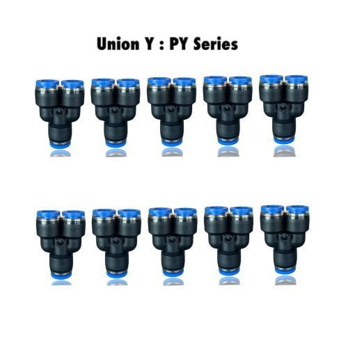 Pneumatics-pro Reducer Y PY 1/2-1/4 : Pneumatics-pro Push-in Reducer Y Fittings Tube Size 1/2-1/4"  PY1/2-1/4 (BAG OF 10 PCS.)