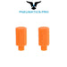 PNEUMATICS-PRO Silencer/ Muffler PSL-N04 | 1/2 NPT Orange Plastic Exhaust Air Line Muffler / Silence (BAG OF 2 PCS)