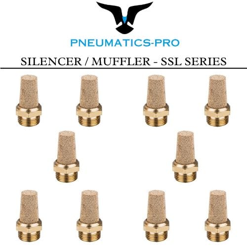 Pneumatics-pro Silencer/ Muffler SSL-01 : SSL Brass Pneumatic Muffler 1/8" NPT / BSPT (BAG OF 10)