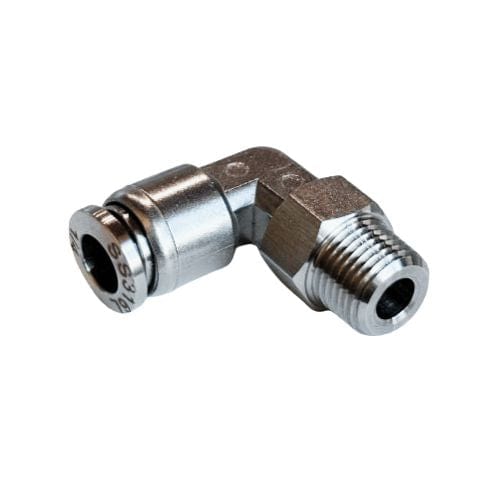 PNEUMATICS-PRO SS316L Fittings Stainless steel 316L 5/32" Tube x 10-32 Male Elbow 90 Degree  Push-in Fitting (SPL5/32-U10)
