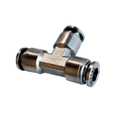 PNEUMATICS-PRO SS316L Fittings Stainless steel 316L 6mm Union Tee Push-in Fitting (SPUT6)