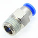 Pneumatics-pro Stop Fitting Male Straight 6 mm OD - 1/4" BSPT (R) Male (Push to Connect)