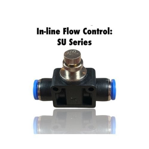 Pneumatics-pro SU Flow Control SU 1/2 : Pneumatics-pro Inline Flow Control In-Line Flow Control Fitting Tube Size 1/2"  SU1/2