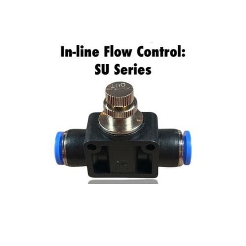 Pneumatics-pro SU Flow Control SU 5/32 : Pneumatics-pro Inline Flow Control In-Line Flow Control Fitting Tube Size 5/32"  SU5/32