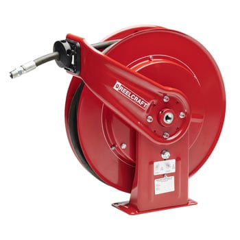 Pneumatics-pro Swivel Joint REELCRAFT PREMIUM DUTY RETRACTABLE HOSE REEL FOR 1/2" MEDIUM PRESSURE OIL HOSE UP TO 3000 PSI C/W 1/2" X 50 FT HOSE ASSEMBLY & BUMPER STOP