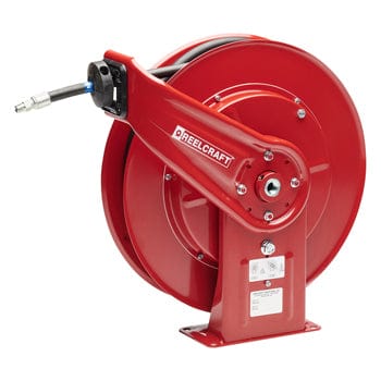 Pneumatics-pro Swivel Joint REELCRAFT PREMIUM DUTY RETRACTABLE HOSE REEL FOR 3/8" PRESSURE WASH HOSE UP TO 4800 PSI C/W 3/8" X 50 FT HOSE ASSEMBLY & BUMPER STOP