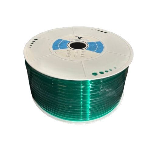PNEUMATICS-PRO TUBING PU3/8-100M-CLEAR GREEN-PP : Polyurethane Tubing 3/8 inch O.D. x 6.35mm I.D. red, 100 Meter Roll