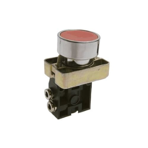 PNEUMAX 104.32.6.22/1.LC :PNEUMAX Manually actuated pneumatic valve, Push-in connector 4mm air port, Red push button actuated valve, Spring return, 3/2, Lateral connections, Normally closed