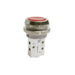 PNEUMAX 105.32.6.1/1 : PNEUMAX VALVE 105, 3/2, M5, RED FLUSH P / BUTTON, PANEL MOUNT Ø30