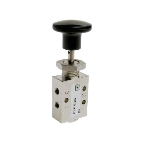 PNEUMAX 105.32.8.1/2 : PNEUMAX M5 3/2 PUSH BUTTON SPRING BLACK