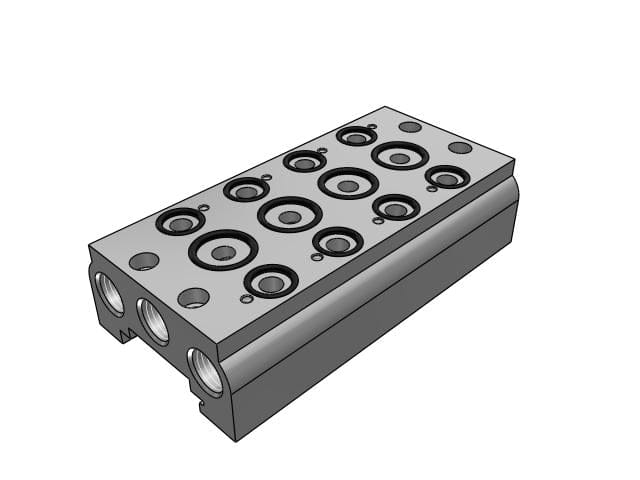 PNEUMAX 888.04 : PNEUMAX BASE 4 POSITIONS FOR VALVE 8800 - For 5/2 & 5/3