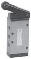 PNEUMAX Manual/ Mechanical Valves 224.52.2.1 : PNEUMAX Mechanically actuated pneumatic valve, G 1/4 air port, Lever roller actuated valve, Spring return, 5/2