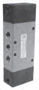 PNEUMAX Manual/ Mechanical Valves 224.53.32.11.11 : PNEUMAX Pneumatic actuated pneumatic valve, G 1/4 air ports, Aluminium body, Air piloted, Spring centered, 5/3, Open center