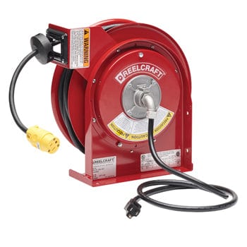 Reelcraft L4545-123-3 : REELCRAFT L4545-123-3 15 AMP X 45 FT NEMA 5-15R SINGLE RECEPTACLE POWER CORD REEL