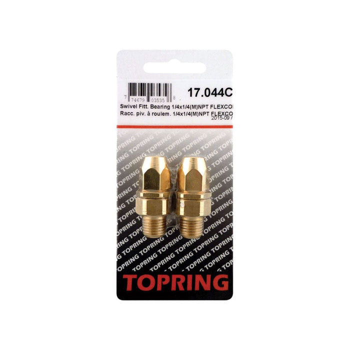 TOPRING 17.044C : Topring Swivel Fitting 1/4x1/4(M)NPT FLEXCOIL 2pcs/c