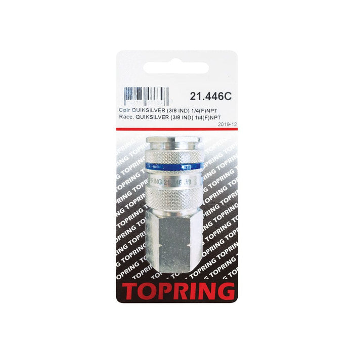 TOPRING 21.446C : Topring Cplr QUIKSILVER (3/8 IND) 1/4(F)NPT