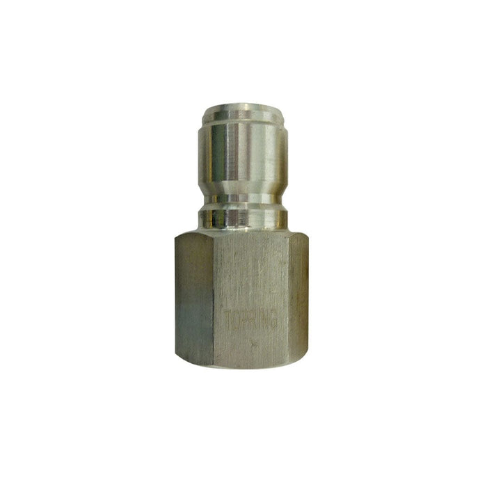 TOPRING 28.144.02 : Topring Plug Hydr. (Straight Through) 1/4(F)NPT SSteel (Pack of 2)