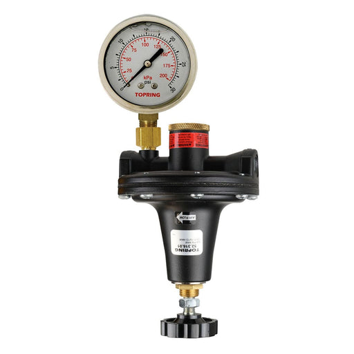 TOPRING 52.315.01 : Topring Precision Reg. 1/4 (0,5-20PSI) w/Gauge HIFLO