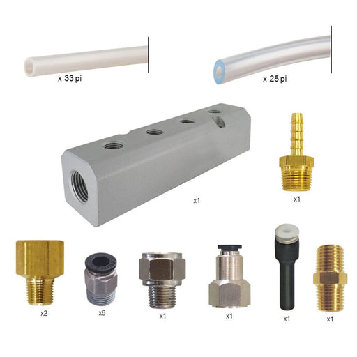 TOPRING 57.554 : Topring 4 inlet drain kit 1/8(M)NPT