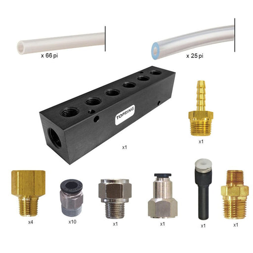 TOPRING 57.556 : Topring 6 inlet drain kit 1/8(M)NPT