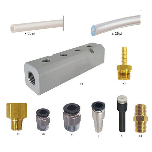 TOPRING 57.562 : Topring 4 inlet drain kit 1/8(M)NPT