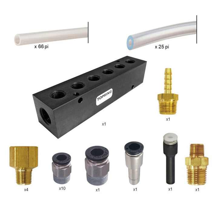 TOPRING 57.565 : Topring 6 inlet drain kit 1/4(M)NPT