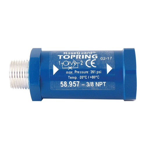 TOPRING 58.958 : Topring SF Anti-Hose Whip Saf. Valve 3/8(M-F)NPT 33SCFM (Pack of 25)