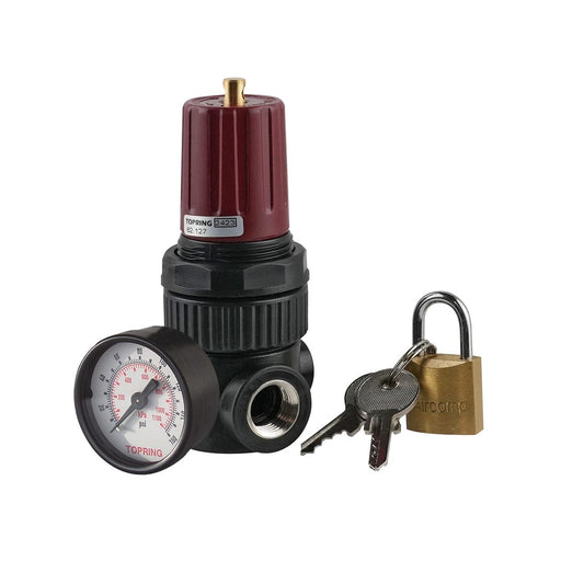 TOPRING 62.127 : Topring Lockout In-Line Regulator 1/4(F)NPT 0-120PSI